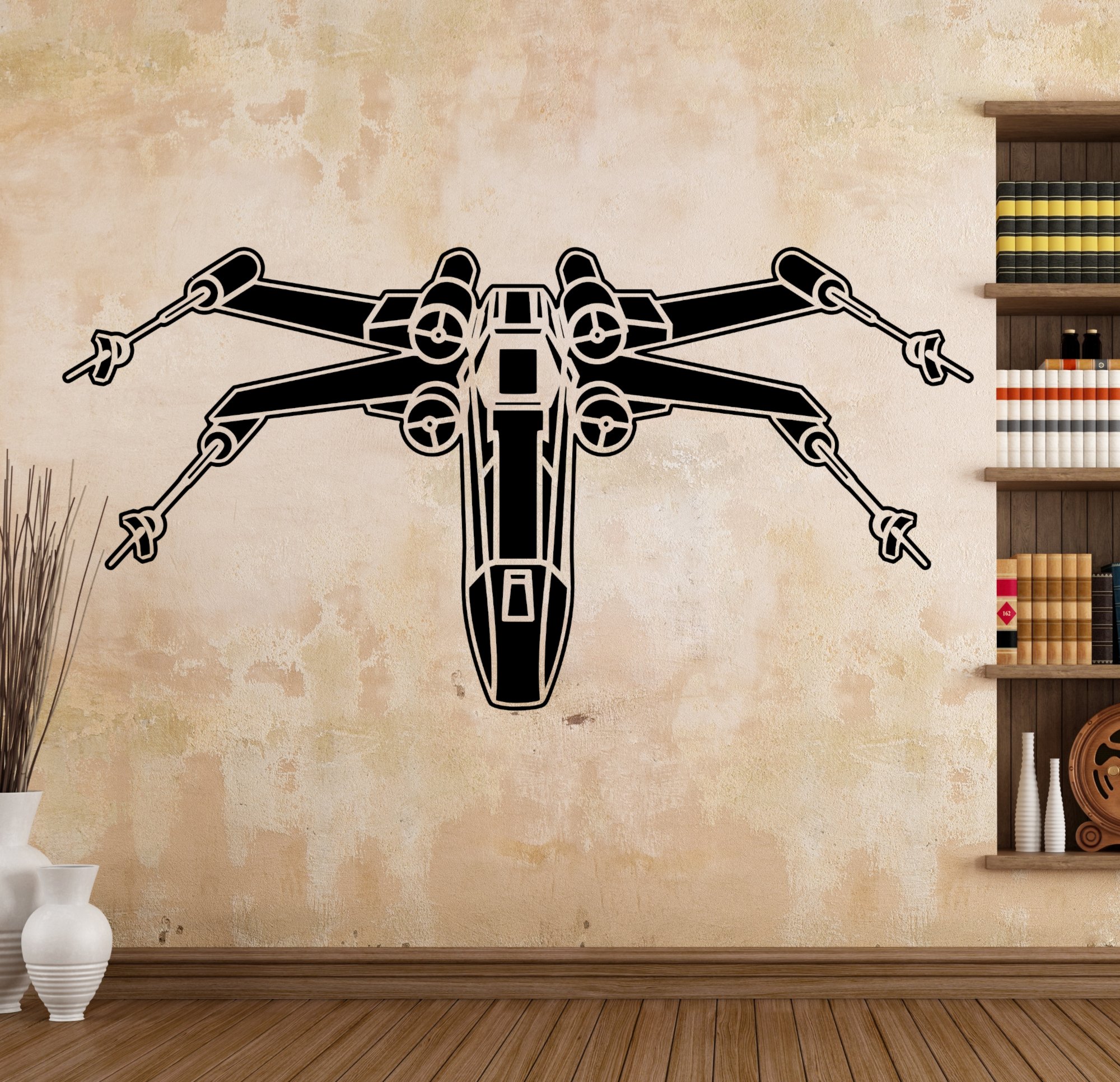 6383 X Wing Fighter Front Mein-Motiv Wandtattoo.